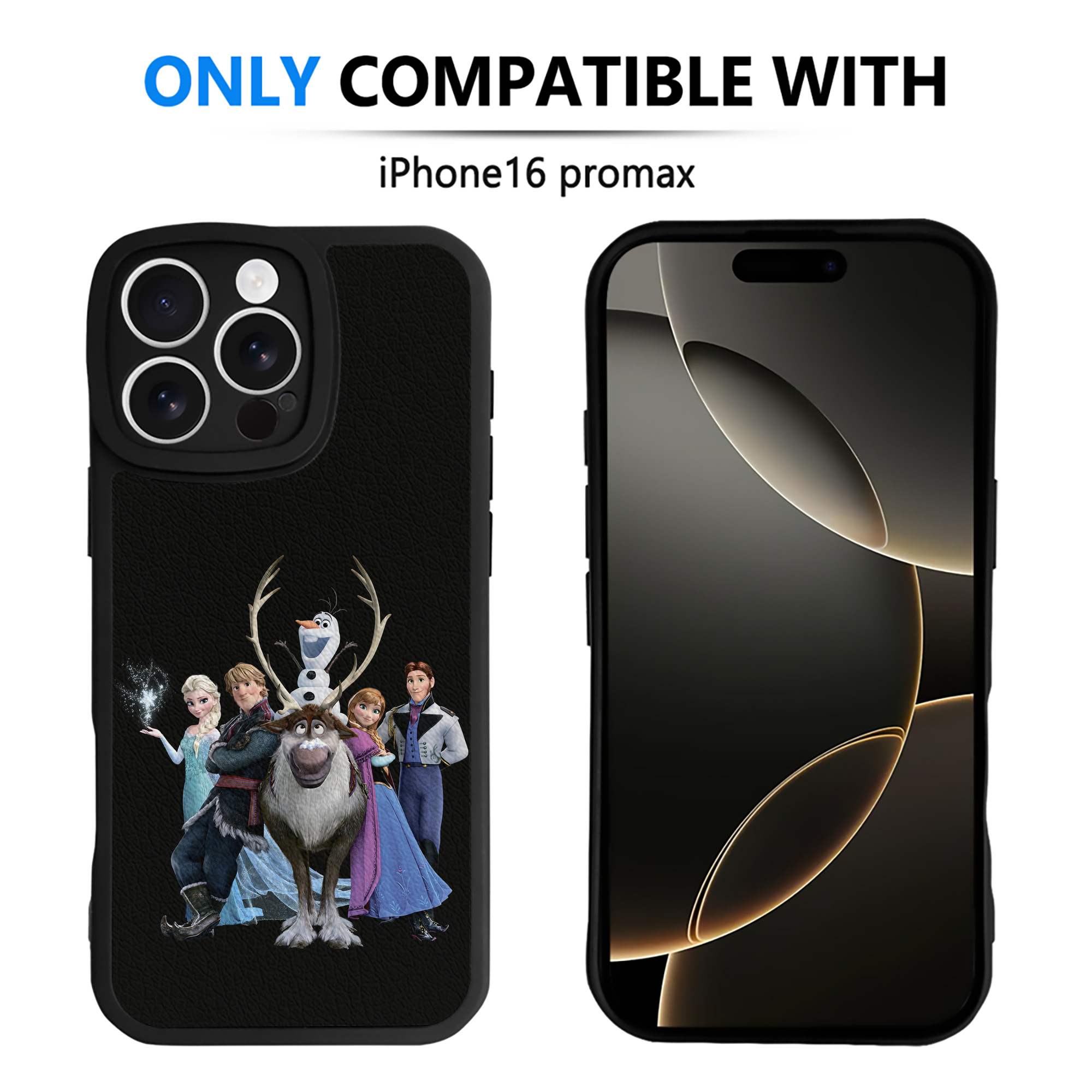（画像用） アナと雪の女王 アンナ エルサ Frozen Anna Elsa 【iPhone 16シリーズ対応】シリコンスマホケース（レザー調） 材質：シリコン